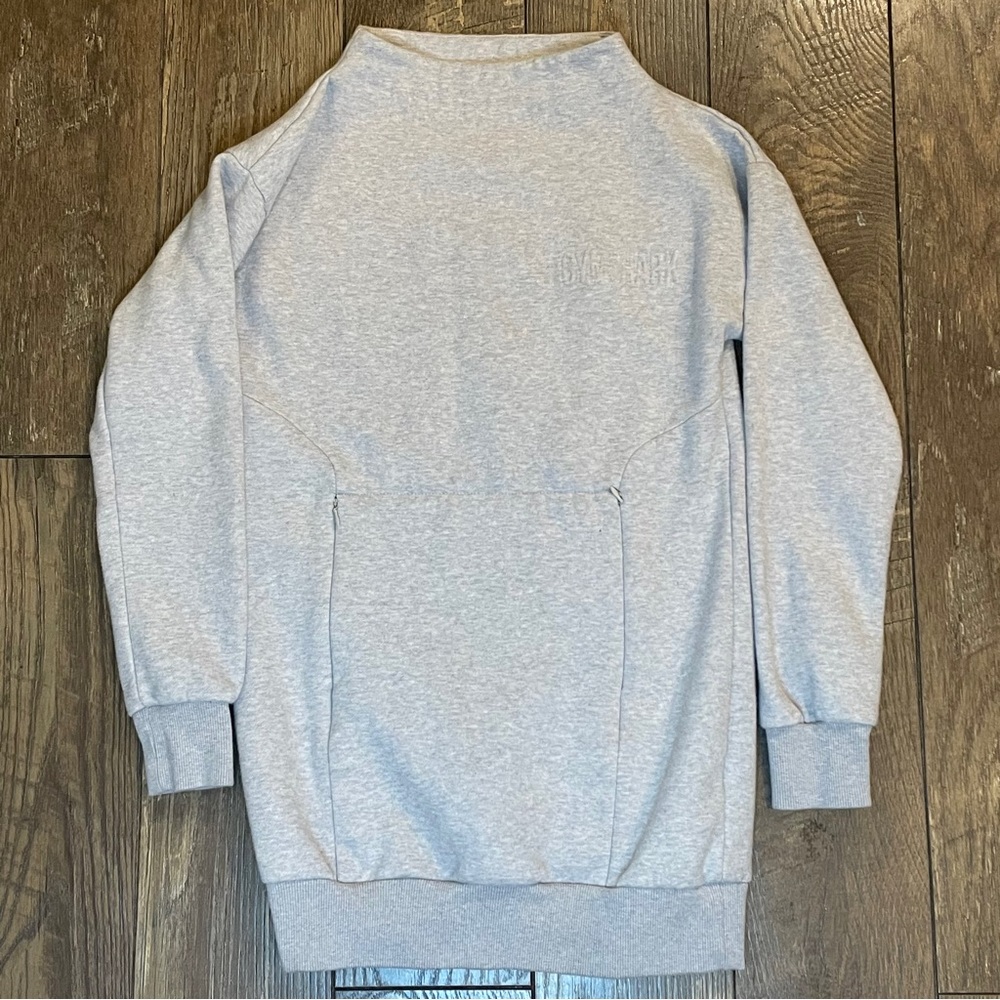 Gymshark Heathered Light Grey Front Zip Hoodie Womens Sz XS